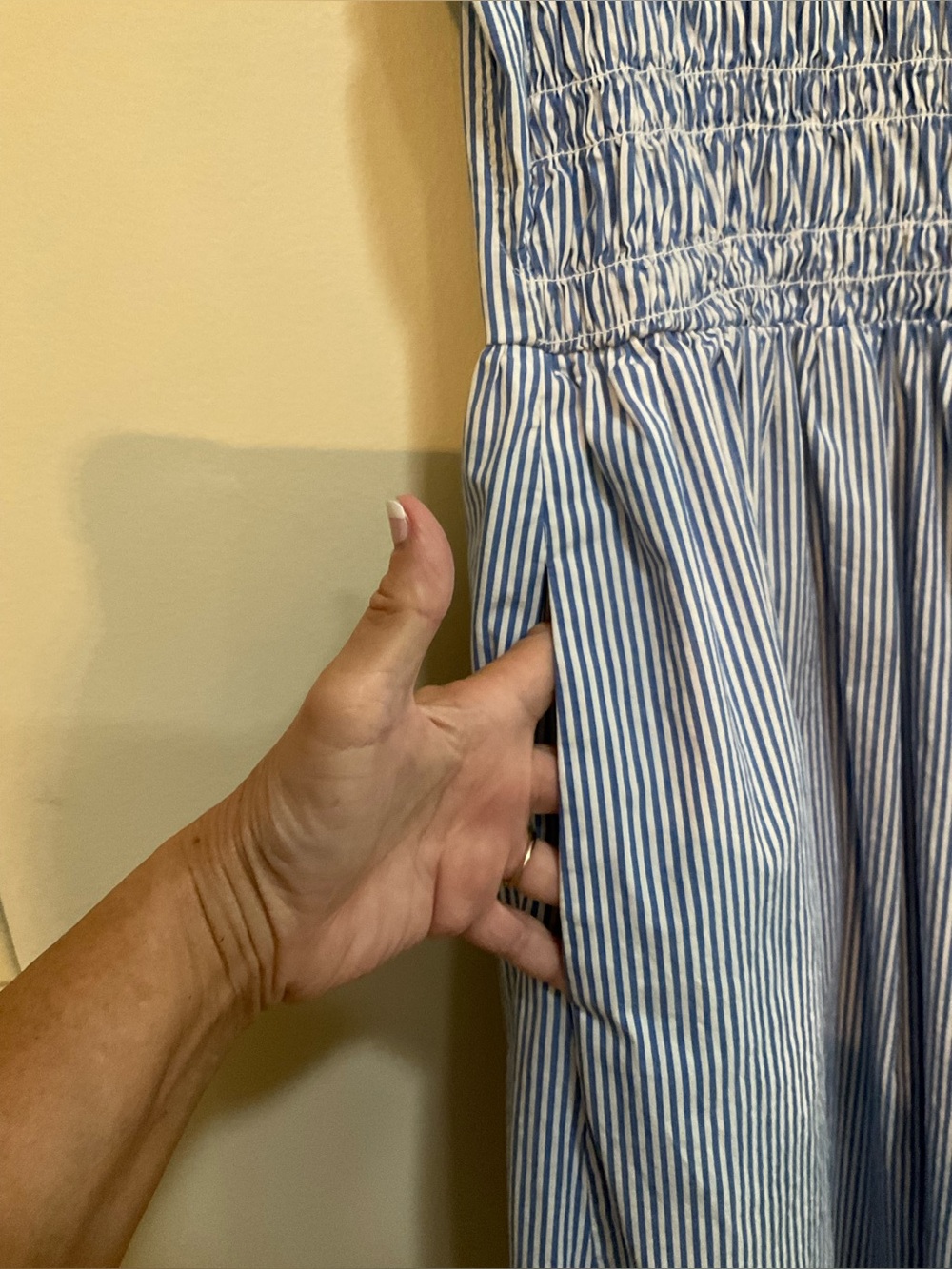 J. Crew Smocked flutter-sleeve midi dress - Picture 4 of 8